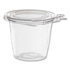 Dart SafeSeal Tamper-Resistant, Tamper Evident Bowls, Flat Lid, 12 oz, 4.36 x 8.84 x 3.51, Clear, Plastic, 256/Carton