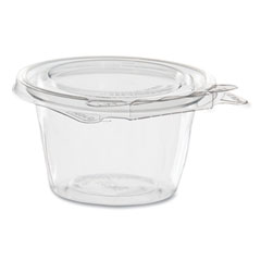 Dart SafeSeal Tamper-Resistant, Tamper Evident Bowls, Flat Lid, 8 oz, 4.6 x 8.84 x 2.49, Clear, Plastic, 272/Carton