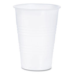 Dart High-Impact Polystyrene Cold Cups, 10 oz, Translucent, 100 Cups/Sleeve, 25 Sleeves/Carton