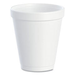 Dart Foam Drink Cups, 8 Oz, White, 25/bag, 40 Bags/carton