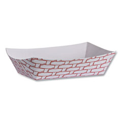 Boardwalk Paper Food Baskets, 6 oz Capacity, 3.78 x 4.3 x 1.08, Red/White, 1,000/Carton