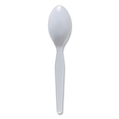 Boardwalk Mediumweight Polystyrene Cutlery, Teaspoon, White, 100/box