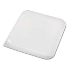 Rubbermaid SpaceSaver Square Container Lids, 8.8 x 8.75, White, Plastic, 12/Carton