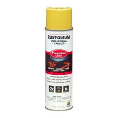 Rust-Oleum Industrial Choice Precision Line Marking Paint, Flat High-Visibility Yellow, 17 oz Aerosol Can, 12/Carton