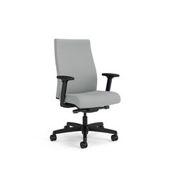 Hon Company Ignition 2.0 Upholstered Mid-Back Task Chair, Up to 300 lbs, 17 to 21.5 Seat Height, Flint Seat and Back, Black Base