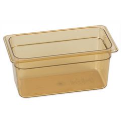 CFS Brands StorPlus High Heat Food Pan, 5.7 qt, 12.75 x 12.75 x 6, Amber, Plastic