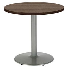 KFI Studios Pedestal Table with Four Navy Kool Series Chairs, Round, 36