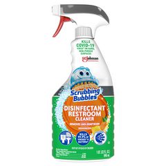 SC Johnson Disinfectant Restroom Cleaner, Fresh Scent, 32 oz Spray Bottle, 8/Carton
