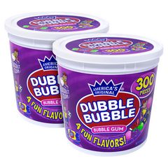 Tootsie Roll Industries Bubble Gum Assorted Flavor Twist Tub, 0.16 oz Individually Wrapped, 300/Tub, 2 Tubs/Carton, Ships in 1-3 Business Days
