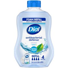 Dial Professional Antibacterial Foaming Hand Wash, Spring Water, 30 oz Bottle, 4/Carton