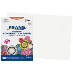 Dixon Ticonderoga Co. SunWorks Construction Paper, 50 lb Text Weight, 12 x 18, White, 50/Pack, 25 Packs/Carton