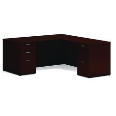 Hon Company Mod L-Station Double Pedestal Desk Bundle, 66