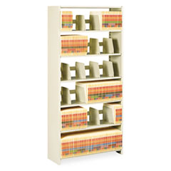 Tennsco Snap-Together Steel Six-Shelf Closed Starter Set, 36w X 12d X 76h, Sand
