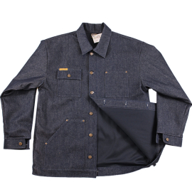 Yard Coat Rinsed Blue Lined