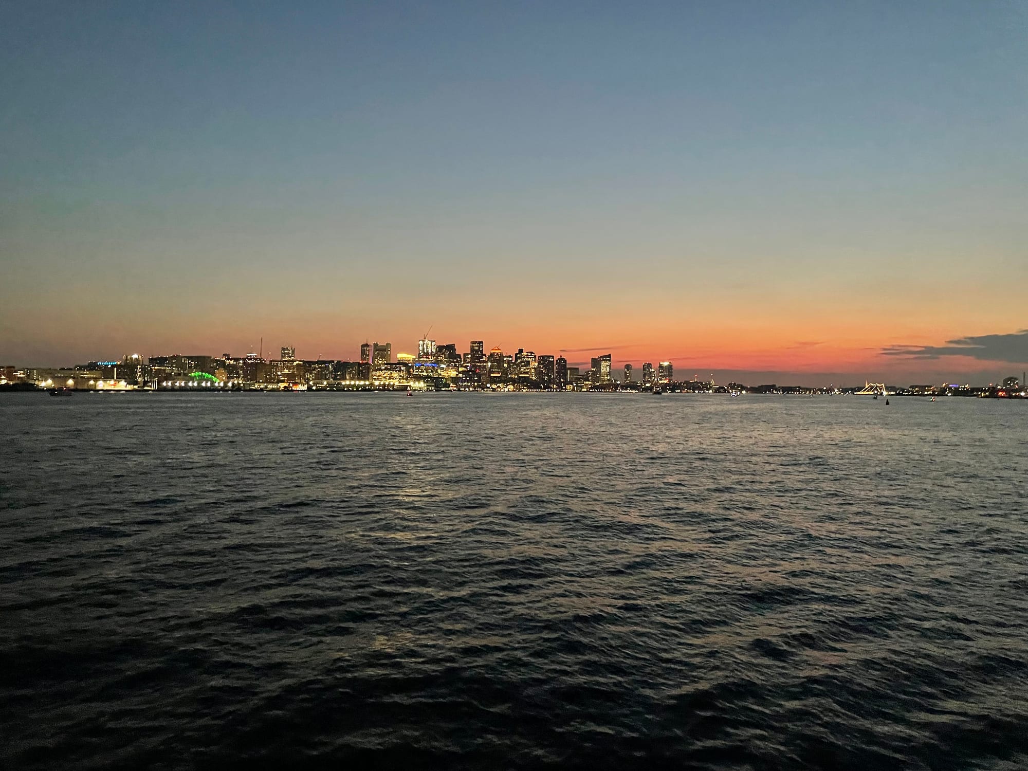 Private Boston sunset cruise on Boston Harbor