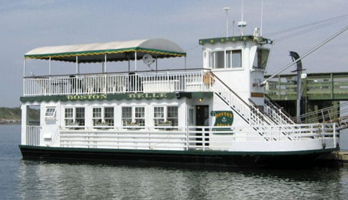The Boston Belle docked in Boston Harbor