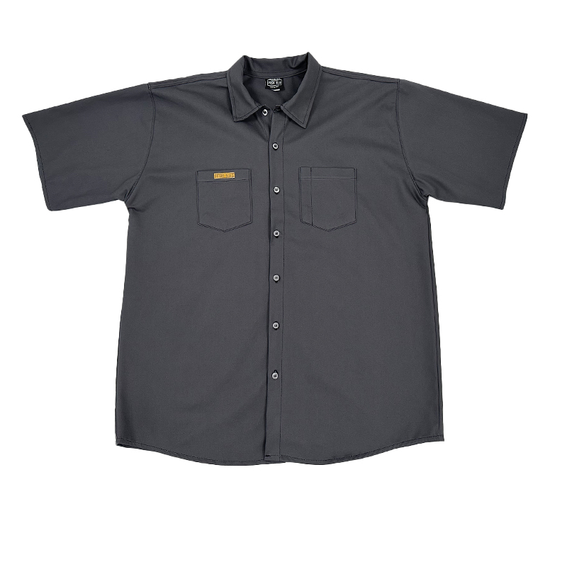Short sleeve button down Charcoal Work Shirt