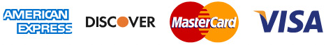 American Express, Discover, MasterCard, Visa accepted